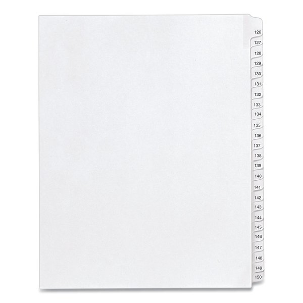 Avery Dennison Index Tab, Allstate 126-150, White, PK25 01706